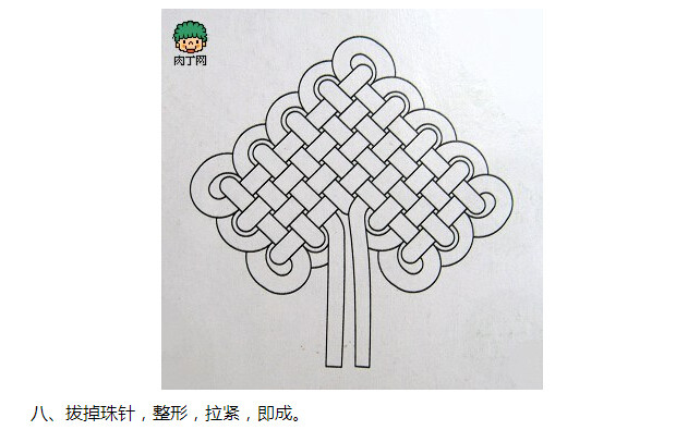 中国结的编法图解：结磬结的编法图解(9)(点击浏览下一张趣图)