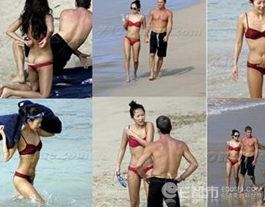 章子怡沙滩高清图片(点击浏览下一张趣图)