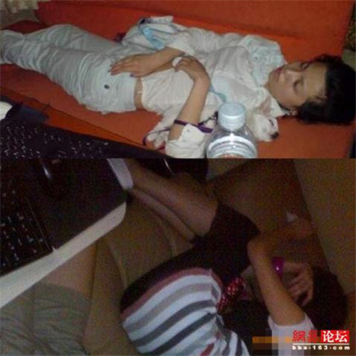 网吧八分钟网吧妹子销魂睡姿 网吧妹子睡姿图片(3)(点击浏览下一张趣图)