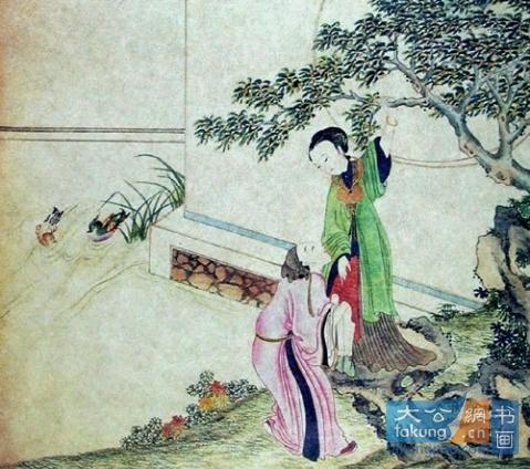 唐伯虎海棠春睡图 唐伯虎秘戏图 (2)(点击浏览下一张趣图)