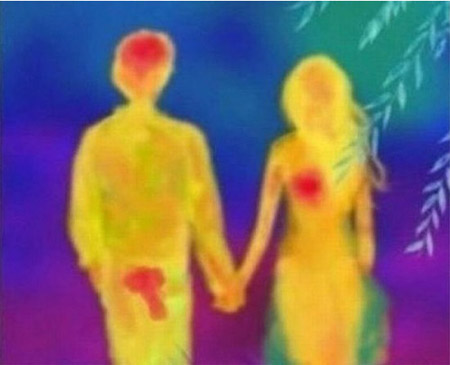 男生和女生约会时的热感应(点击浏览下一张趣图)