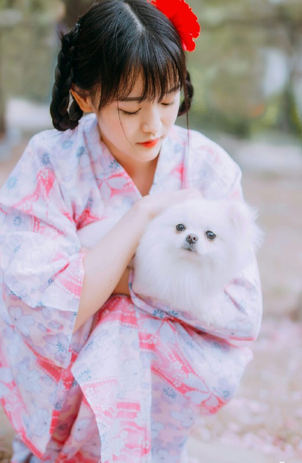 花与少女唯美清纯日式和服校园美女写真(3)(点击浏览下一张趣图)
