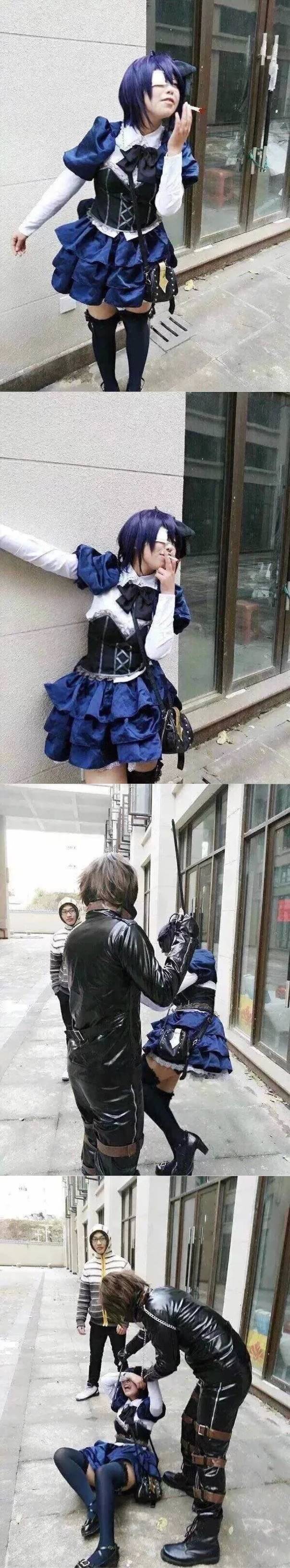 少女抽烟的后果(点击浏览下一张趣图)