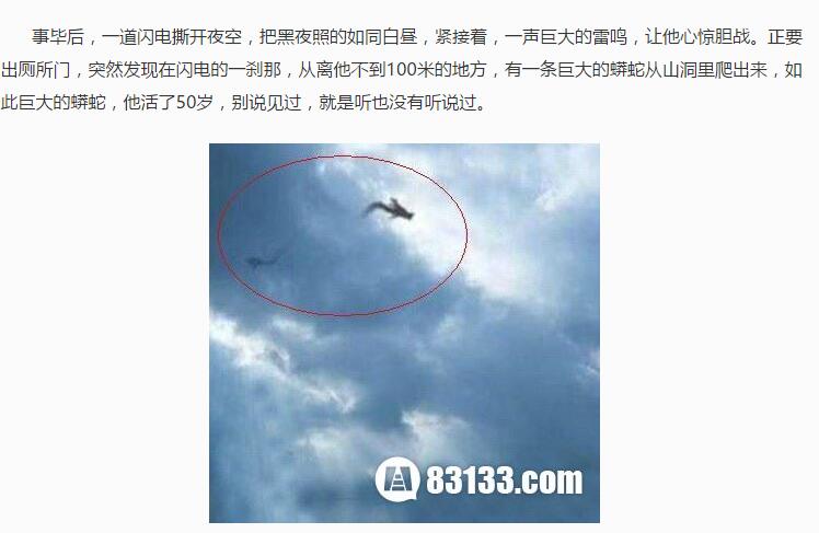 安徽巨蟒渡劫事件真实揭幕(2)(点击浏览下一张趣图)