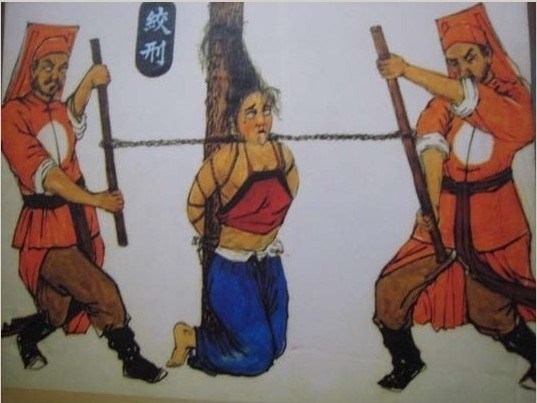 酷刑审讯女地下党黄励:古代酷刑骑木马图片(3)(点击浏览下一张趣图)