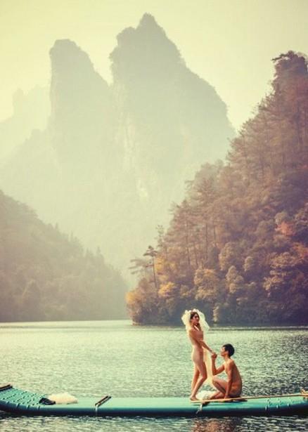 宝峰湖婚纱照女主角:张家界的裸婚纱照(6)(点击浏览下一张趣图)