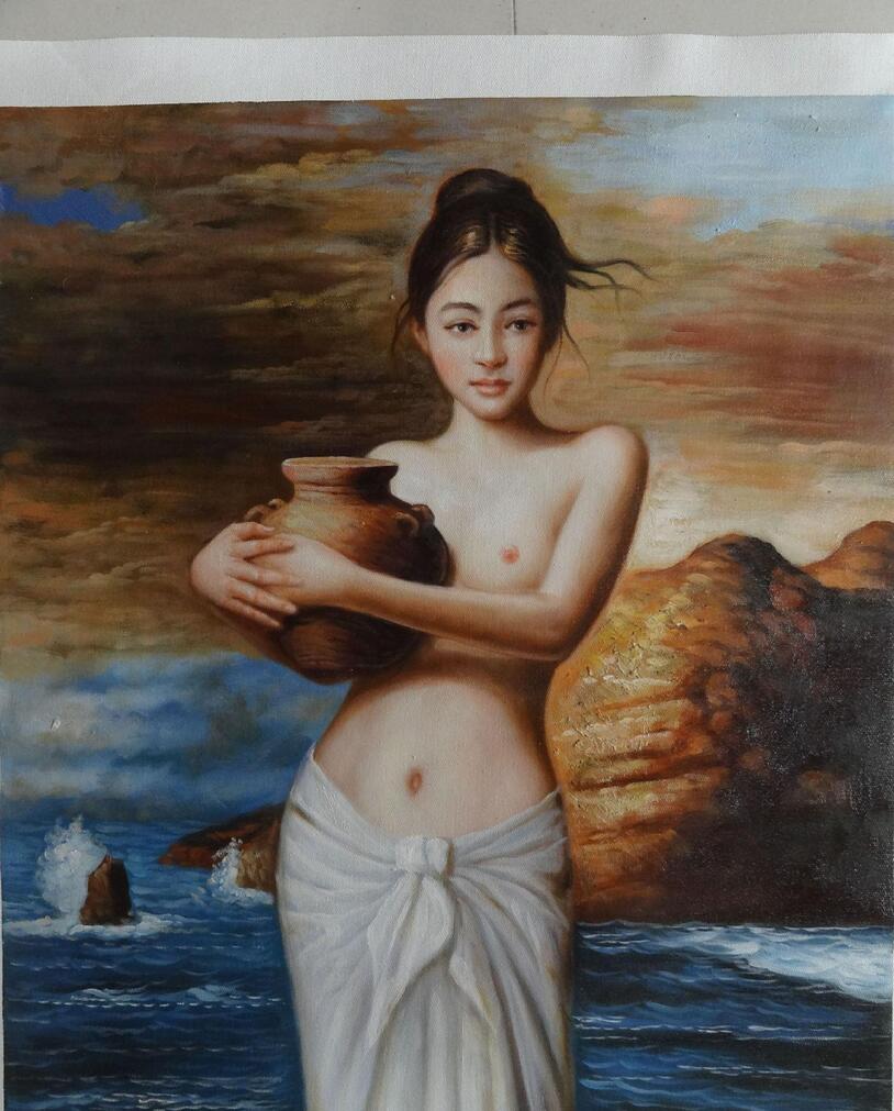 人体油画高清大图图片 人体油画中的东方女性(点击浏览下一张趣图)