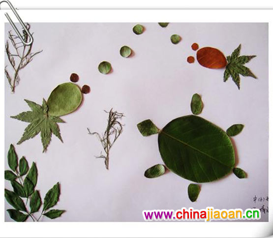 树叶粘贴画图片大全(5)(点击浏览下一张趣图)