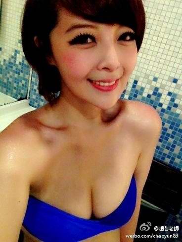 syuan赵芸外拍图片：台湾赵芸白色透莎图(2)(点击浏览下一张趣图)