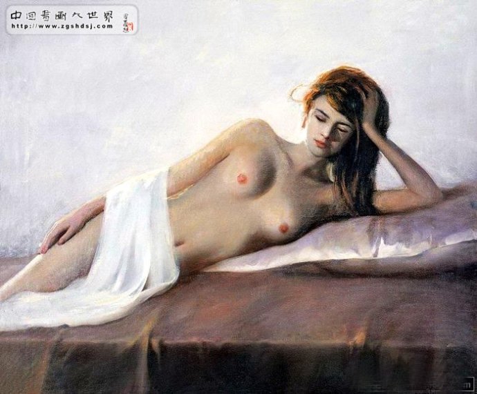 李爱国工笔人体高清图片：贾娟丽人体油画(点击浏览下一张趣图)