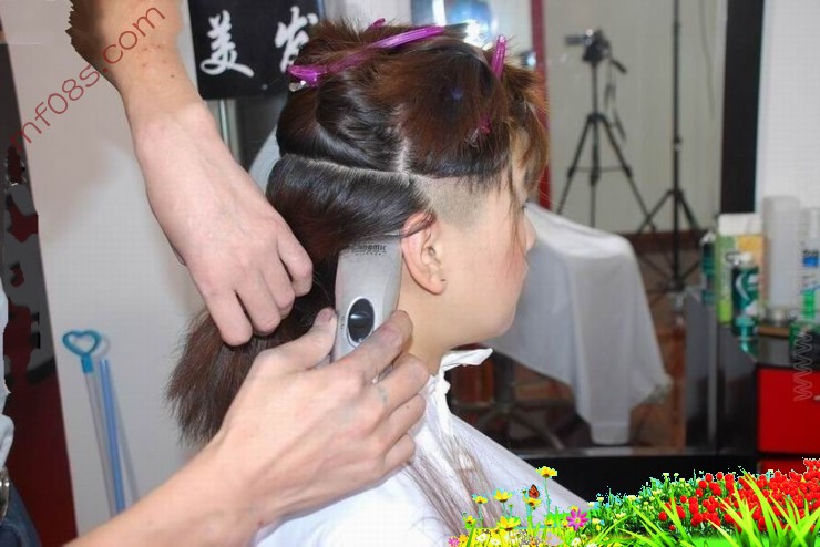 男友给我剪长发剃光头：美女剃前后剃剪bob头图片(4)(点击浏览下一张趣图)
