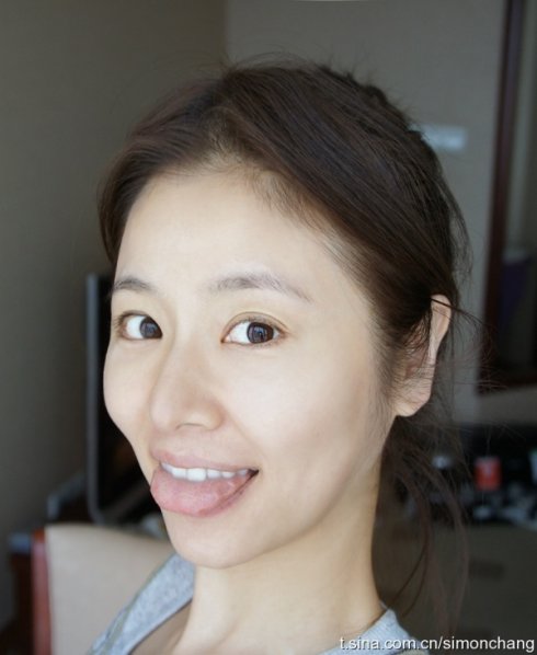 林心如素颜照片真丑图：林心如素颜照(3)(点击浏览下一张趣图)