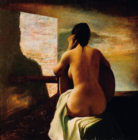 何绍教女人体油画冲凉：画家妻子现代人体油画(6)(点击浏览下一张趣图)