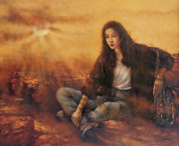 李勤油画高清大图：李勤东方神女油画全图(6)(点击浏览下一张趣图)