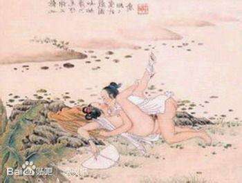 鲁班三十六式图片欣赏：古代春床三人图片欣赏(4)(点击浏览下一张趣图)