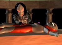 肢解女奥特曼放大图 女奥特曼被怪兽刺死