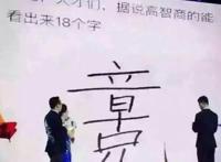 据说高智商的能看出来18个字！18个！