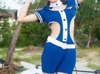 性感美女绮里嘉ula俏皮海军蓝制服写真