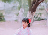 花与少女唯美清纯日式和服校园美女写真