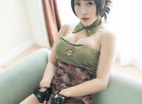 巨乳翘臀美女军旅制服诱惑性感写真一