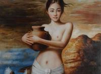人体油画高清大图图片 人体油画中的东方女性