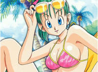 龟派性功波18号图：布玛被悟空上图