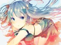 初音憋不住尿裤子图片：初音未来拉稀图片