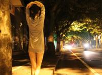 上海外滩豪放女：豪放女坐姿图片