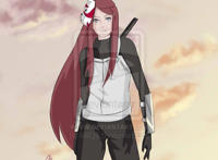 漩涡玖辛奈被水门干：漩涡玖辛奈和鸣人cg