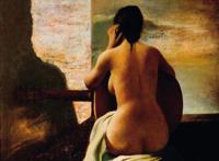 张大中女人体油画欣赏：裸模拍摄视频现场