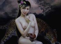 李壮平的神女系列油画：李勤龙女系列油画