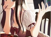 动漫人物穿泳衣简笔画：后宫动漫