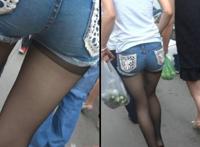 女人三角区很鼓的图片：牛仔裤三角区紧绷图片 产后三角区鼓鼓的