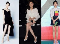 女朋友腿长可以怎么玩：江疏影腿玩一年脚趾