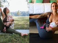 哺乳期妇女喂奶过程图：产妇奶头出奶图片
