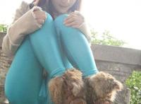 九个太阳蓝色紧身裤 lb：小萝莉骆驼趾馒头鲍 