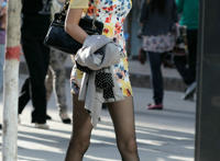 打底连裤袜学生 大学生打底黑裤图片：学生黑色弹力裤吧