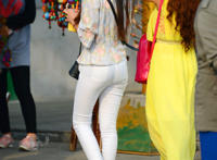 太透明的裤子真人图片