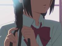 《你的名字》发型惹眼，日本妹子发布《你的名字》发型教程。