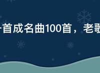 一人一首成名曲100首，老歌一人一首成名曲100首