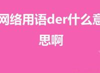 der是什么意思 网络用语在不同地方含义也不同