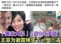谢霆锋王菲发文宣布产女真的吗 这个新闻应该是假的