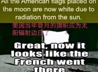 玉兔二号传回来美国国旗变白了 美国登上月球是真的吗