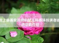 世上最善良的我的女儿韩泰洙扮演者谁?洪宗玄介绍