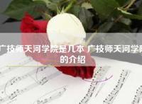 广技师天河学院是几本 广技师天河学院的介绍