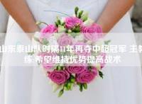 山东泰山队时隔11年再夺中超冠军 主教练:希望维持优势提高战术