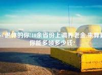 @退休的你!10余省份上调养老金,来算算你能多领多少钱?