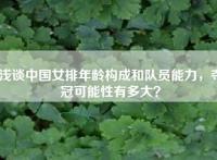浅谈中国女排年龄构成和队员能力，夺冠可能性有多大？