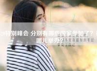 G20特别峰会 分别有哪些国家参加了？在哪儿举办？