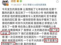 胡歌深夜微博48小时后……语言暴力，是悬在每个人身上的一把刀！